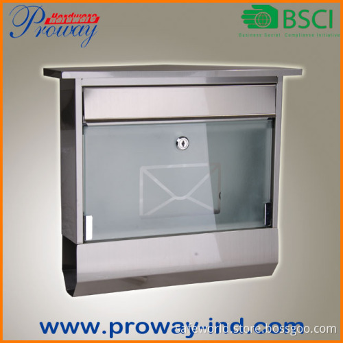 new design stainless steel mailbox with glass door